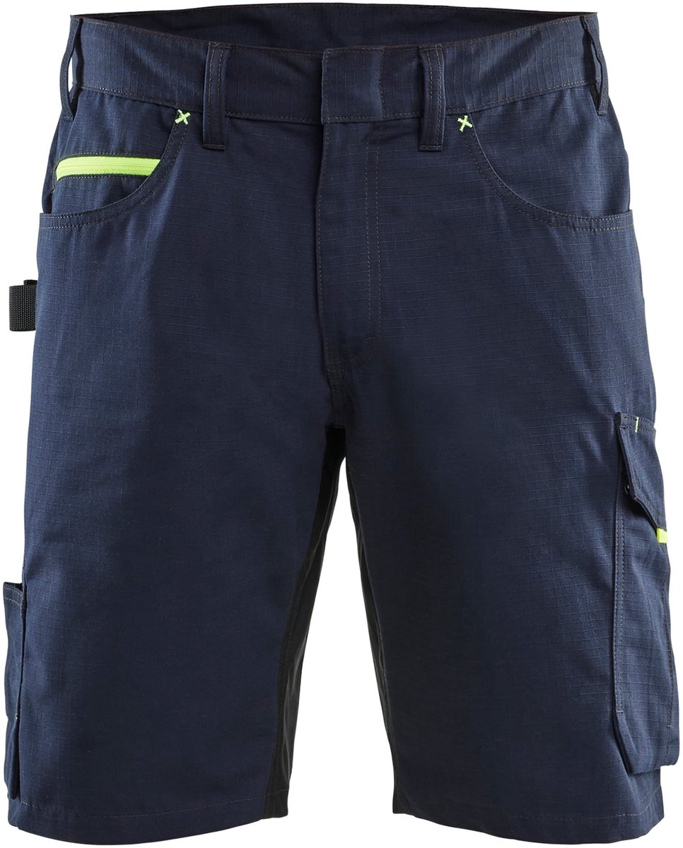 Blaklader Service short 1499-1330 - Donker marineblauw/High Vis Geel - C52