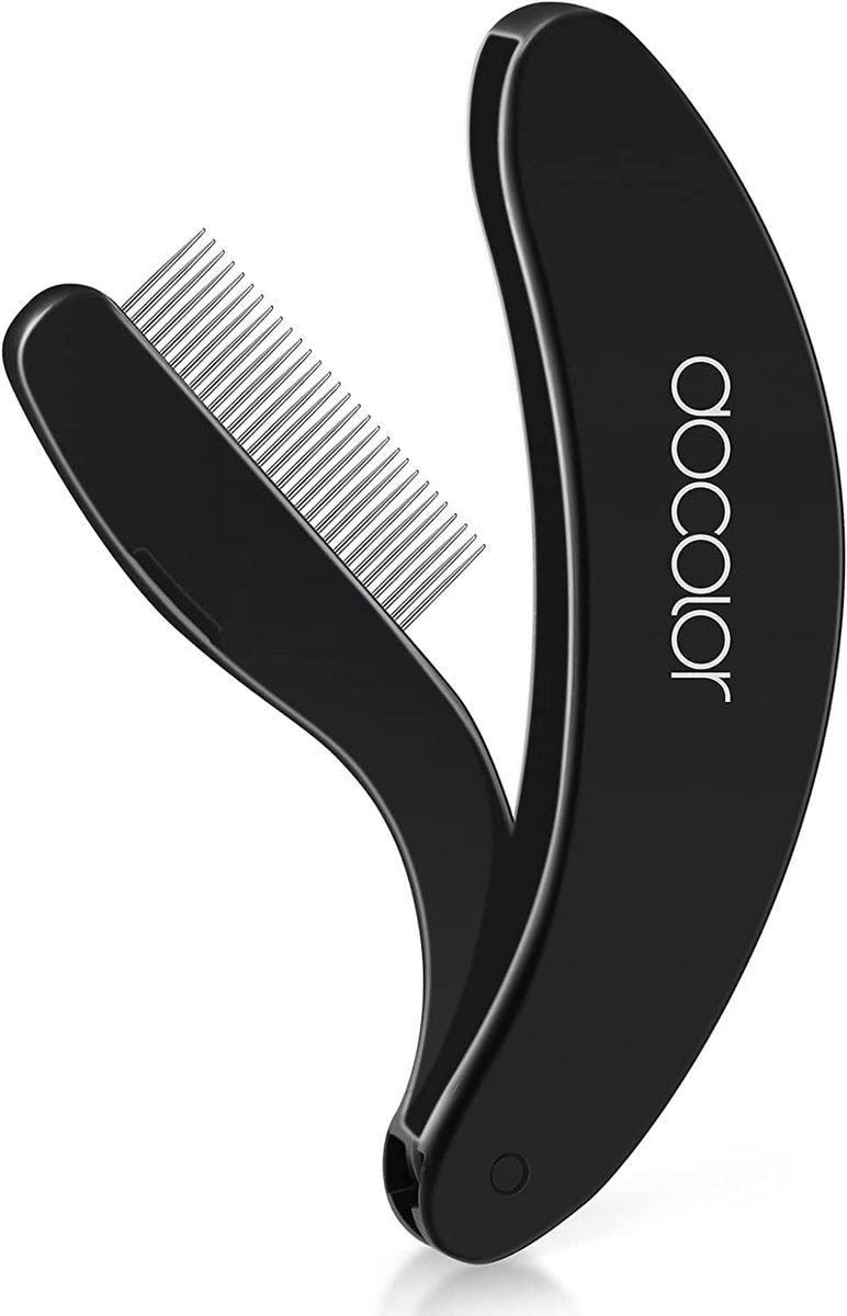 Wimper Kam - Separator Tool - Mascara Verwijderen - Opvouwbaar Metalen Ontwerp - 9 gram - Zwart