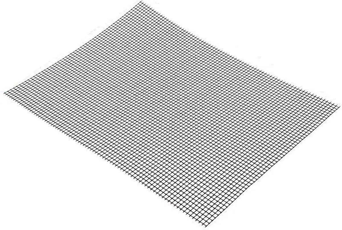 Grillrooster Bakmat Buiten koken Anti-aanbaklaag 40 x 30 cm Zwart