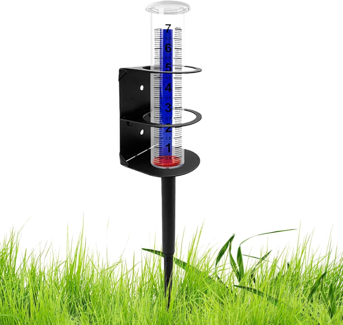 Regenmeter Glazen Buis - Weermeter Neerslagmeter - Tuin Waterbeheer - Rechte Buis Ontwerp - 25.5 x 6.91 x 6.81 cm