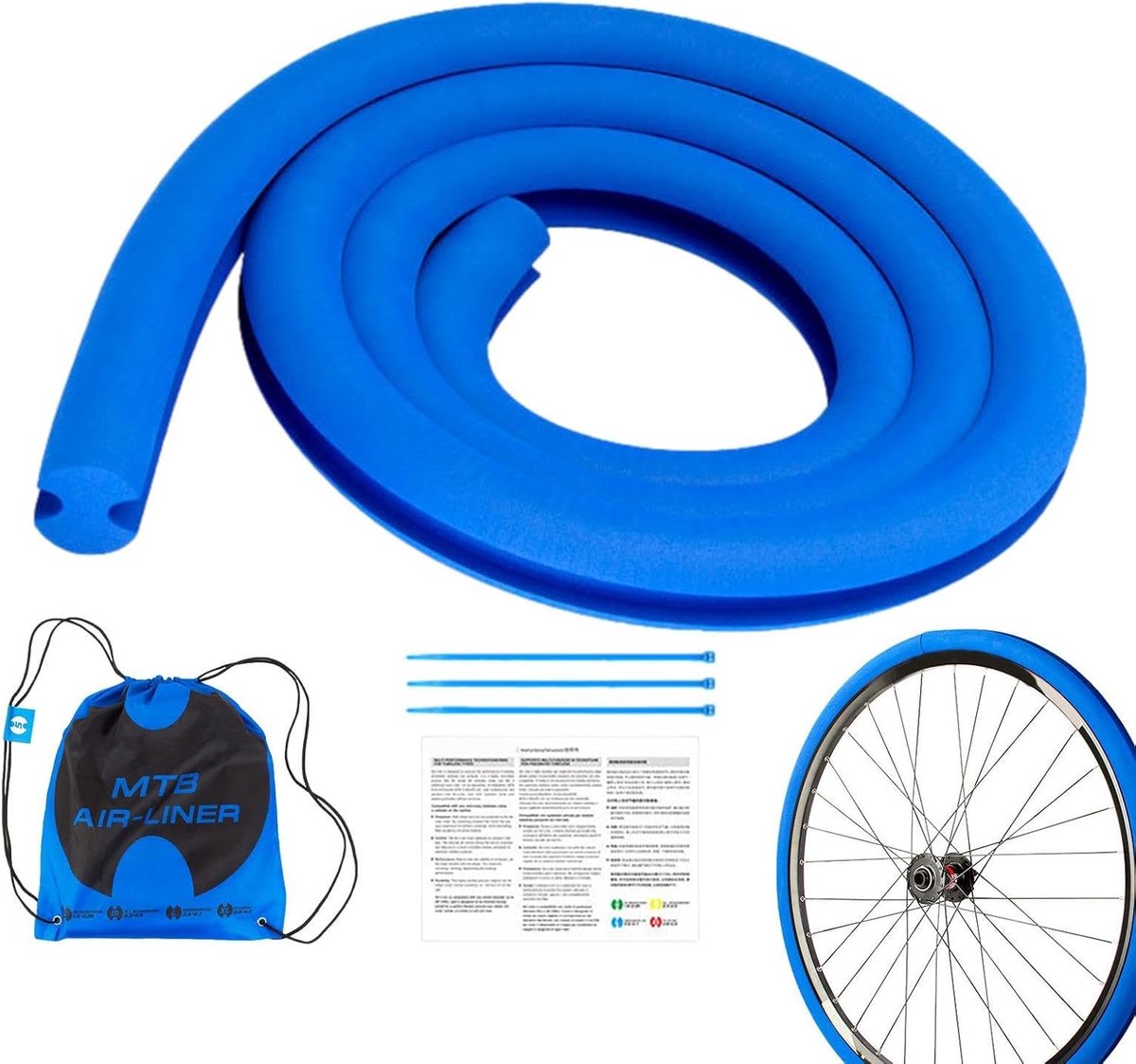 Banden Bescherming - Fietspad Liner - Buiten Fietsen - Schokabsorberend Anti Lek - 29 Inch - Blauw