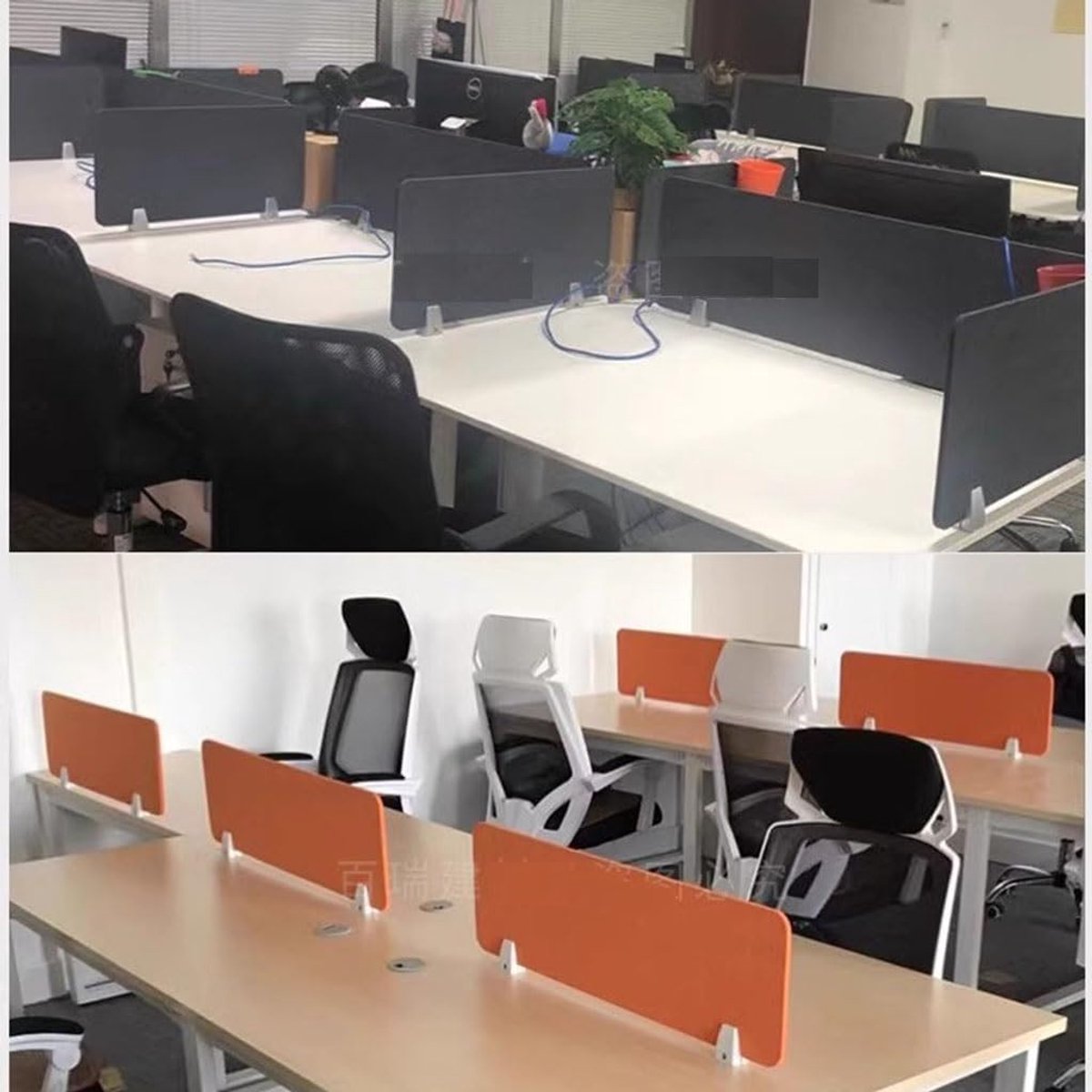 Akoestische bureauverdeler - Privacyscherm geluid - Werkplek inrichten - Geluidsreducerend paneel - 30 x 40 cm - Geel