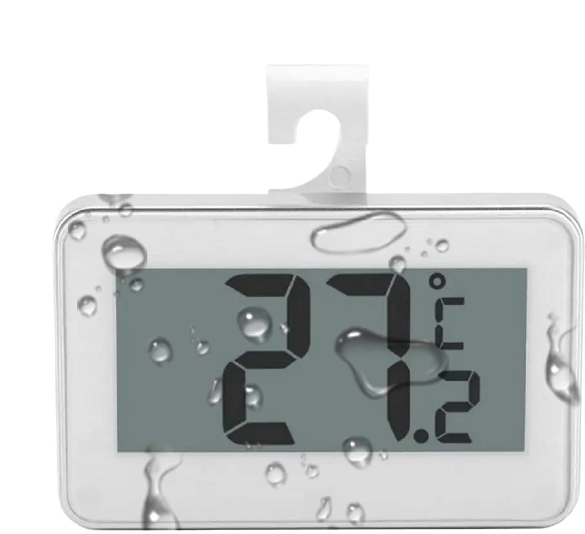 Digitale Koelkastthermometer - Vriezer Monitor - Voedsel Veilig Bewaren - Waterafstotend Ontwerp - 7 Centimeter - Wit