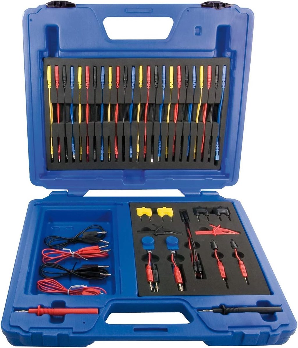 Meetkabelset - Testkabels - Auto-elektriciteit testen - 92-delig assortiment - 190 mm lengte - Multicolor