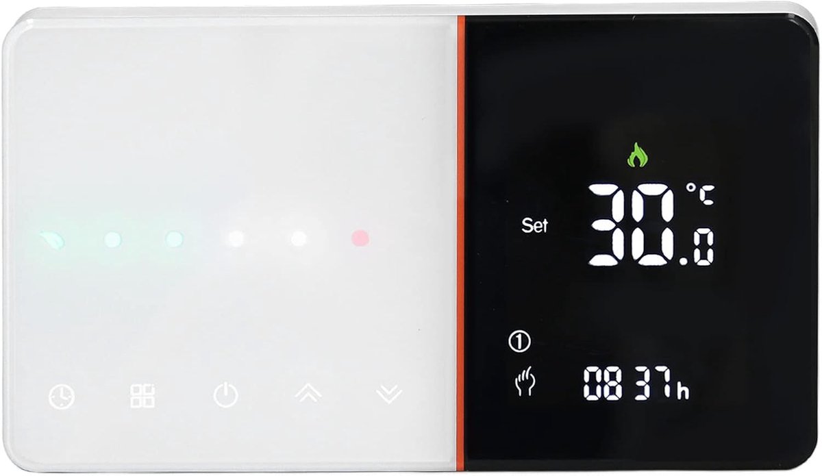 Slimme Wifi Thermostaat - Programmeerbare Regelaar - Temperatuur Beheer - Nauwkeurige Controle - 131x75x136 Mm - Wit