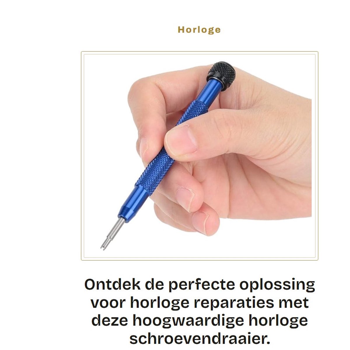 Dailygoods- Horloge Schroevendraaier Professioneel - Horloge Reparatie Set - Horloge Schroefverwijdering - DIY Projecten - Hoogwaardig Materiaal - 10,5 cm Lengte - Horlogereparatie