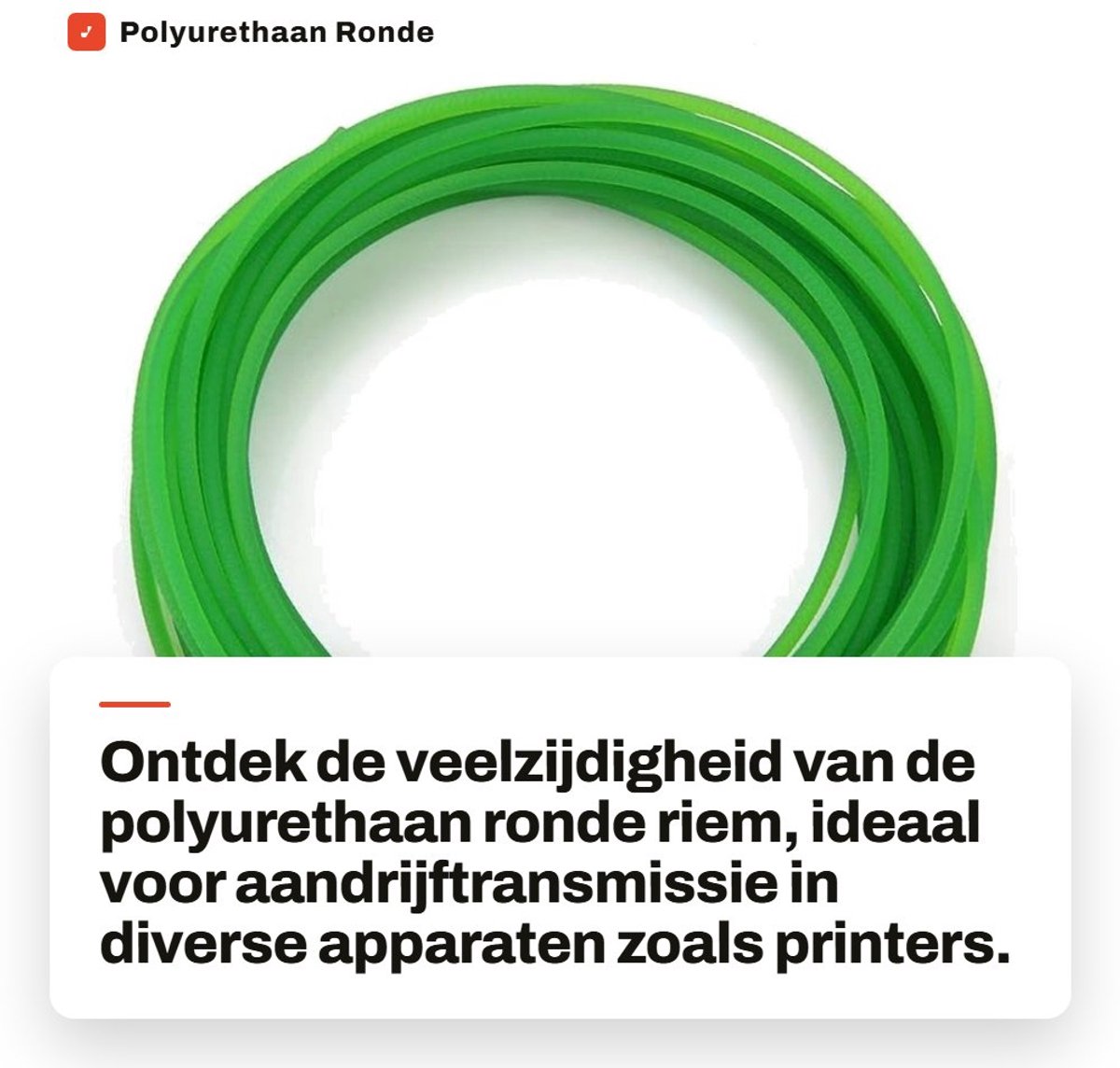 Dailygoods - Polyurethaan Ronde Riem - Aandrijfriem 3mm x 10m - Eenvoudig te installeren - Groen - Voor Aandrijftransmissie - Geschikt voor printers