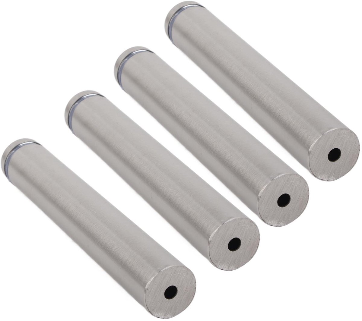 Dailygoods- Standoffs Roestvrij Staal - Glas Afstandhouder - Bevestigingspennen - Zelftappende Schroeven - Set van 4 - 19*120mm - Afstandhouders