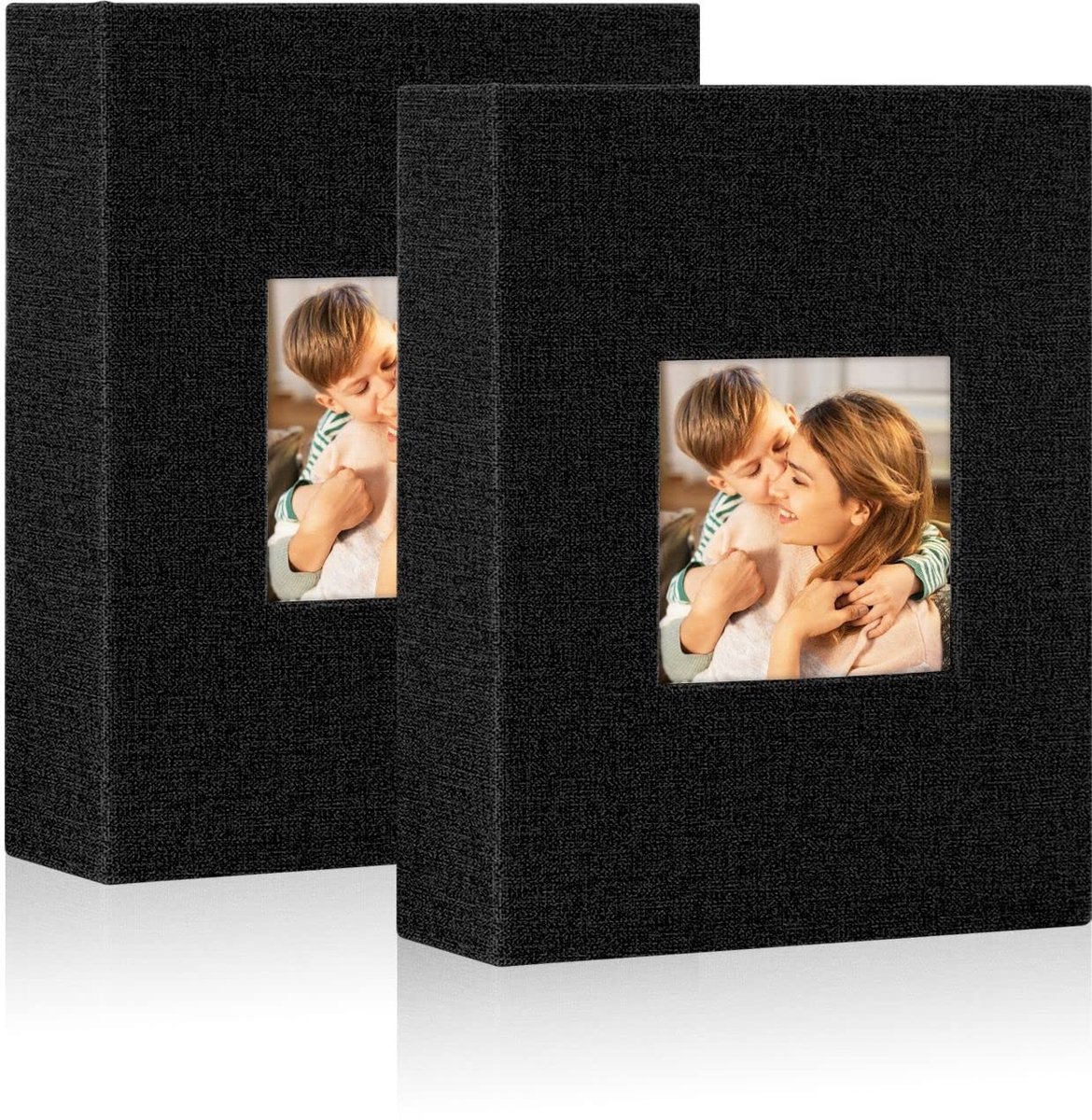 Dailygoods- Fotoalbum 2-pack 100 stuks - Insteekalbum 13x18 cm - Linnen - DIY venster ontwerp - Stofdicht - Elegante afdekking - Album