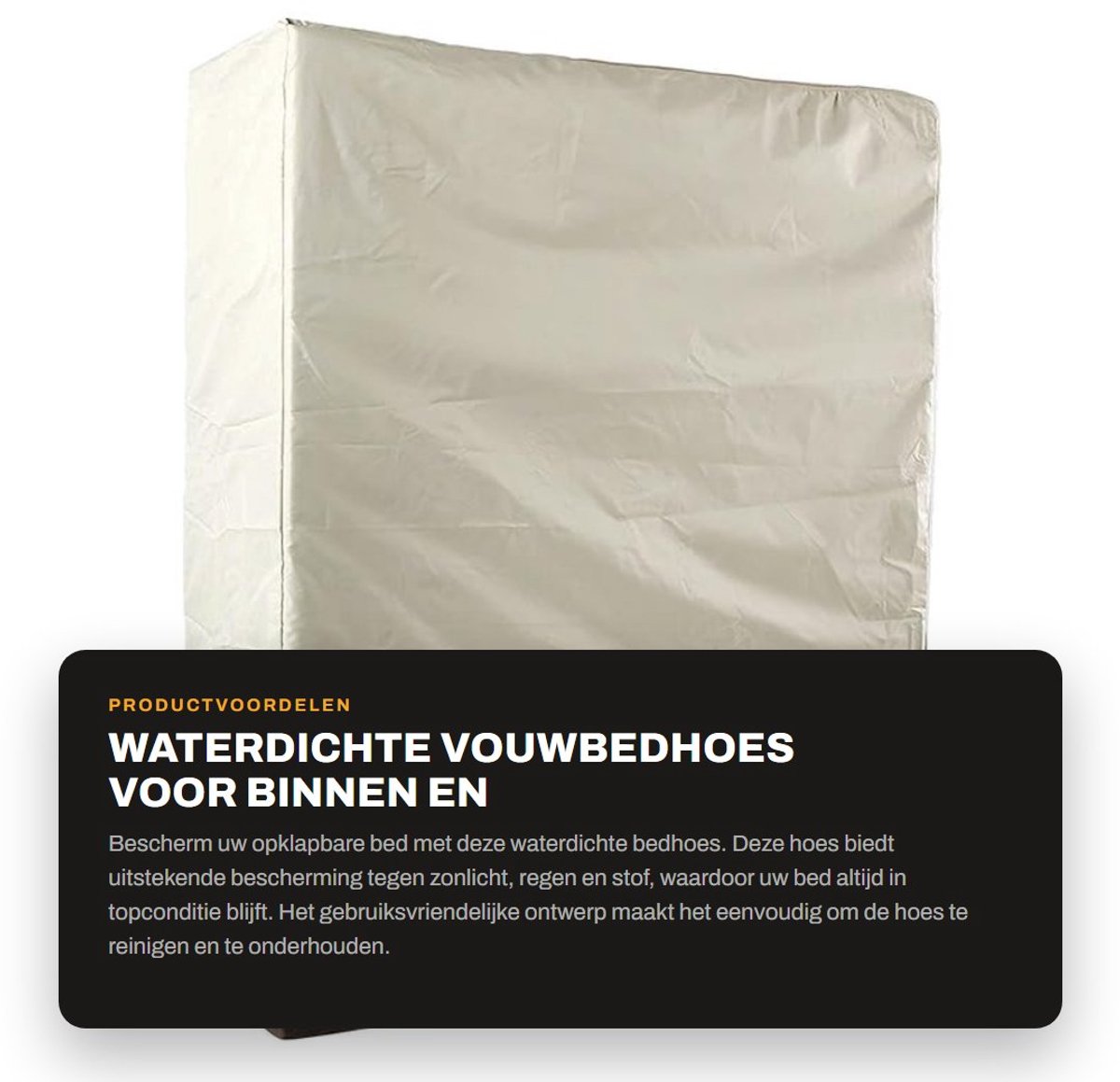 Dailygoods- Vouwbedhoes Waterdicht - Opklapbed - Stofdicht - Lichtgewicht - Scheurbestendig - 210D Oxford-doek - Bescherming tegen weer en vuil - Bedhoes