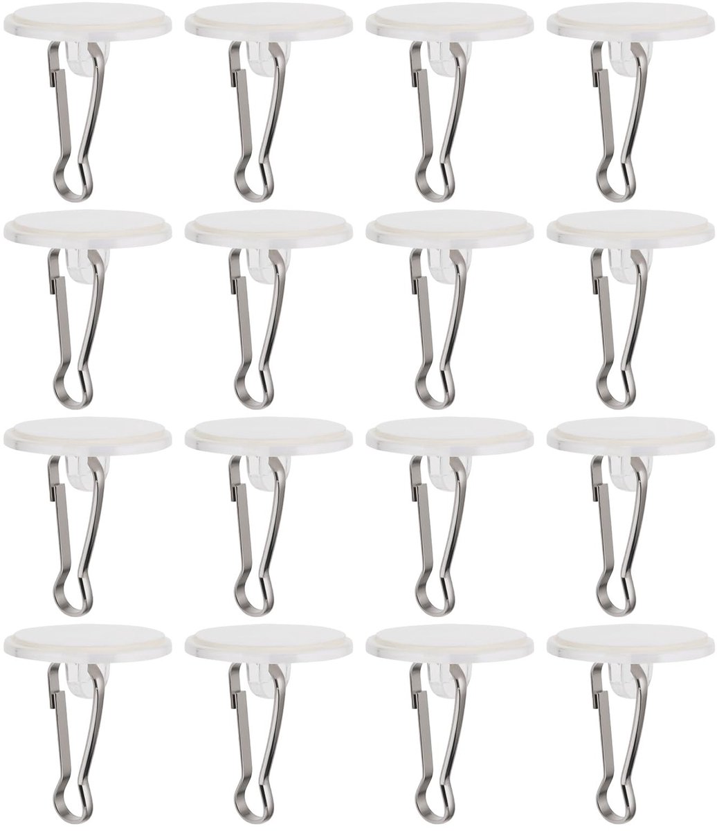 Dailygoods- Plafondhaak Zelfklevend - 50 Sets - Kleine Schijf - Multifunctioneel - Decoratie Hanger - Eenvoudige Installatie - 2,2 cm - Decoratiehaak