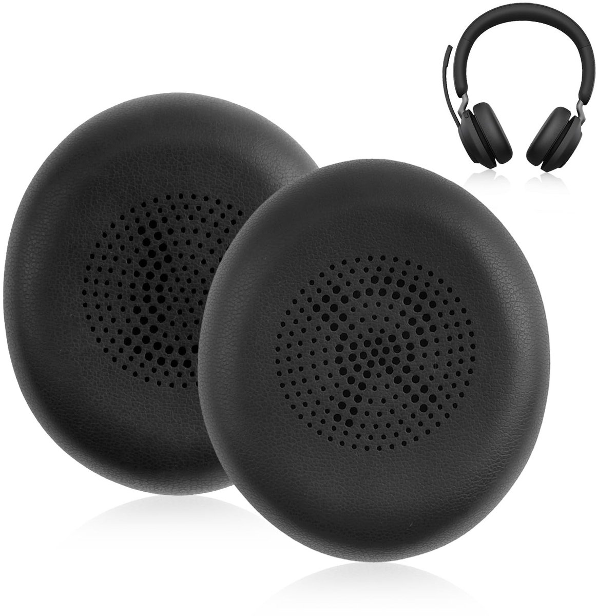 Dailygoods - Vervangende oorkussens voor Jabra Elite 45H / Jabra Evolve2 65 MS UC hoofdtelefoon, reservekussen, hoofdtelefoononderdelen van traagschuim, on-ear draadloze hoofdtelefoon, bekleding, oorkussens met