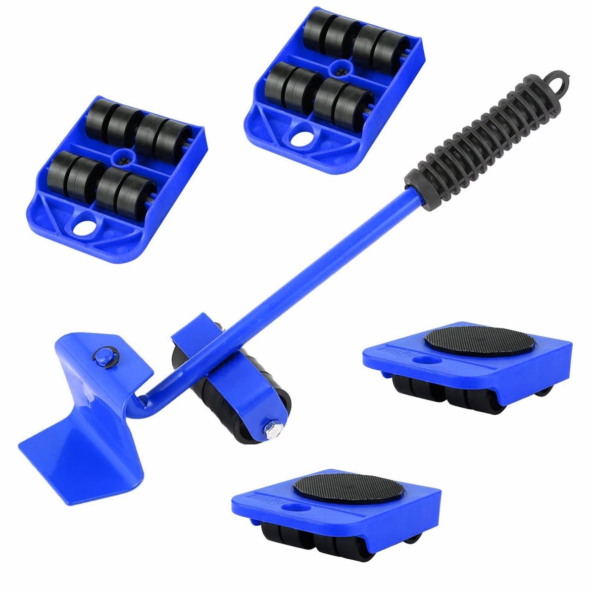 Dailygoods- Meubeltransportwieltjes Set van 4 - Meubellifter - Zware Belasting tot 150 kg - Stalen Behuizing - Geschikt voor Harde Vloeren - Lichtgewicht 1 kg - Meubellift
