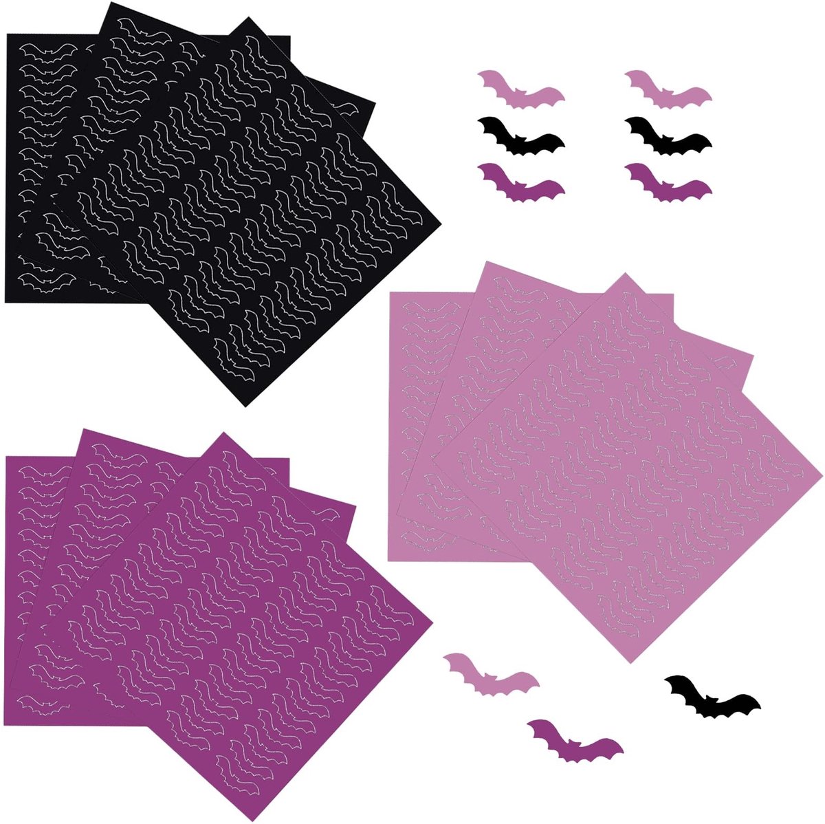 Dailygoods- Vleermuisstickers 432 stuks - Decoraties - Feestartikelen