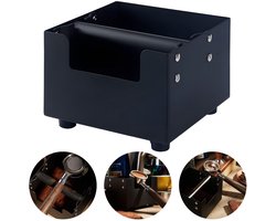 Dailygoods- Koffie Knockbox Grote Capaciteit - Duurzaam Roestvrij Staal - Schokbestendig - Antislip Basis - Verwijderbare Siliconen Knockbalk - Ideaal voor Espresso - Koffiedikcontainer