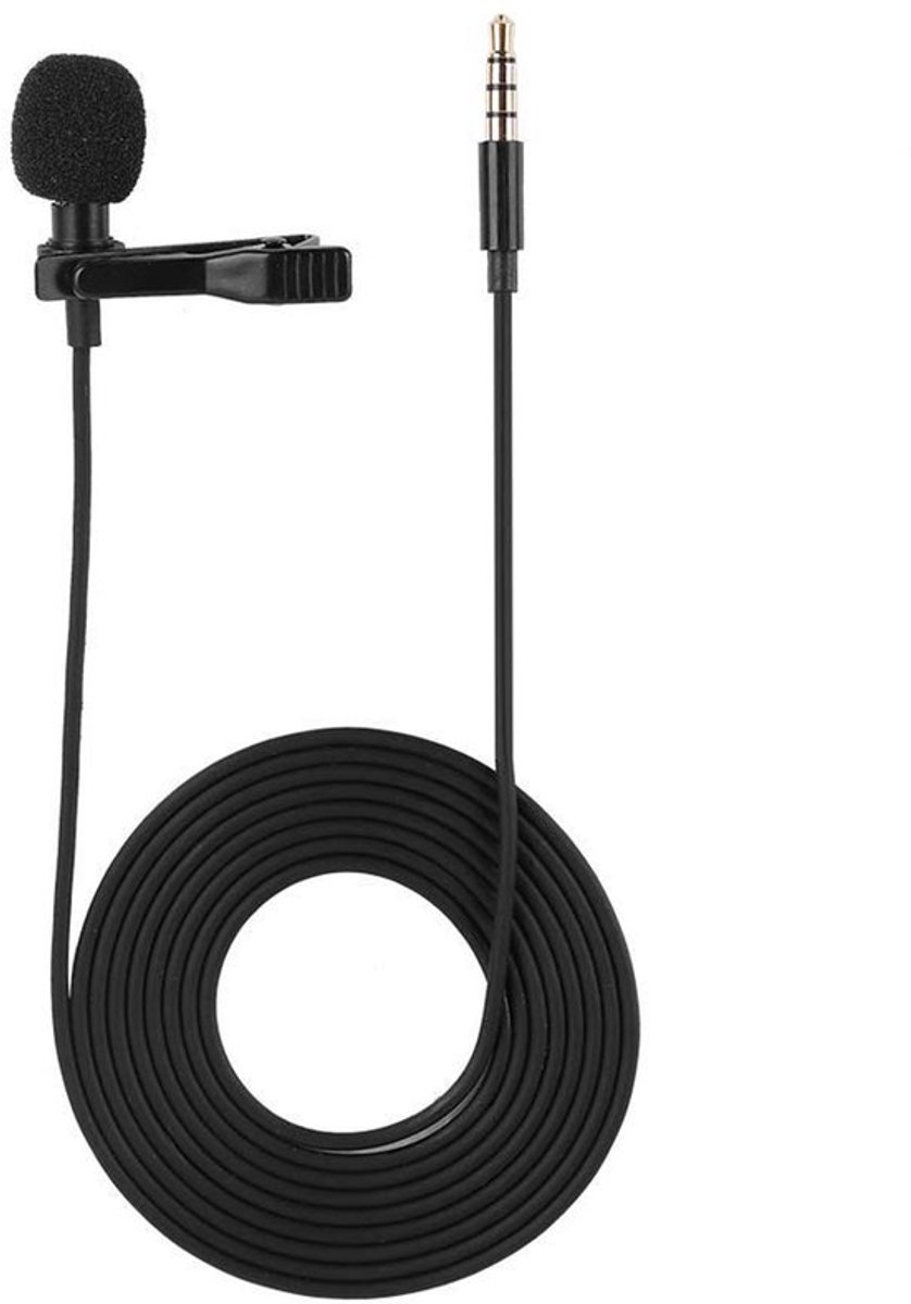 - Omnidirectionele Microfoon - Lavalier Clip-On Microfoon - Lichtgewicht en Compact - Podcast Opname - Smartphone en Camera - Geschikt...