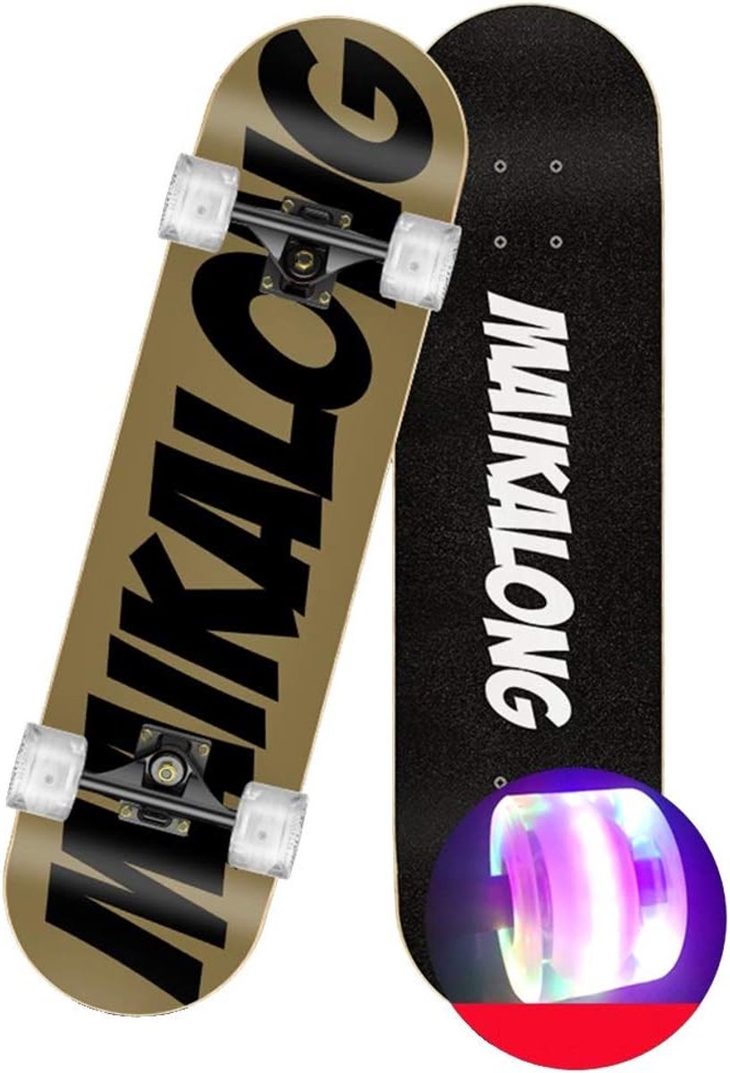 Longboard Skateboard Vierwiel board Beginners skateboarden 7-laags esdoornhout 79×20.5cm Gekleurd