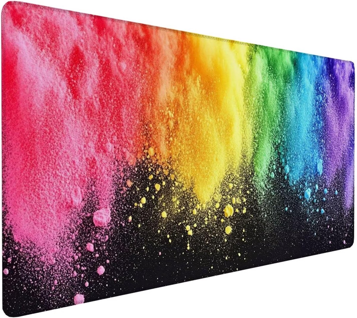 XXL Muismat - Bureauonderlegger - Comfortabel Werken - Stofvrij en Wasbaar - 100 x 50 cm - Regenboog