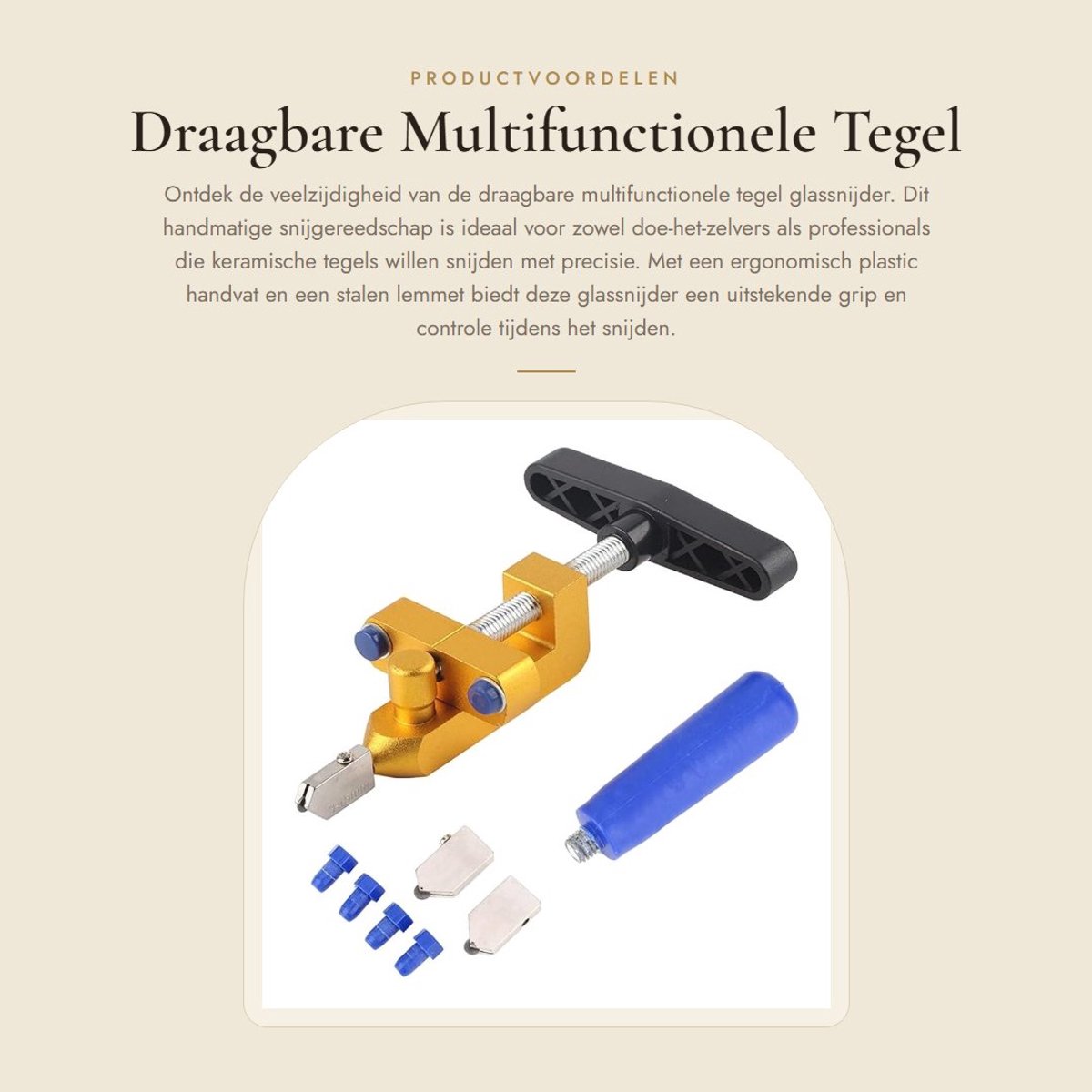 Dailygoods- Glassnijder - Draagbaar Snijgereedschap - Handmatig