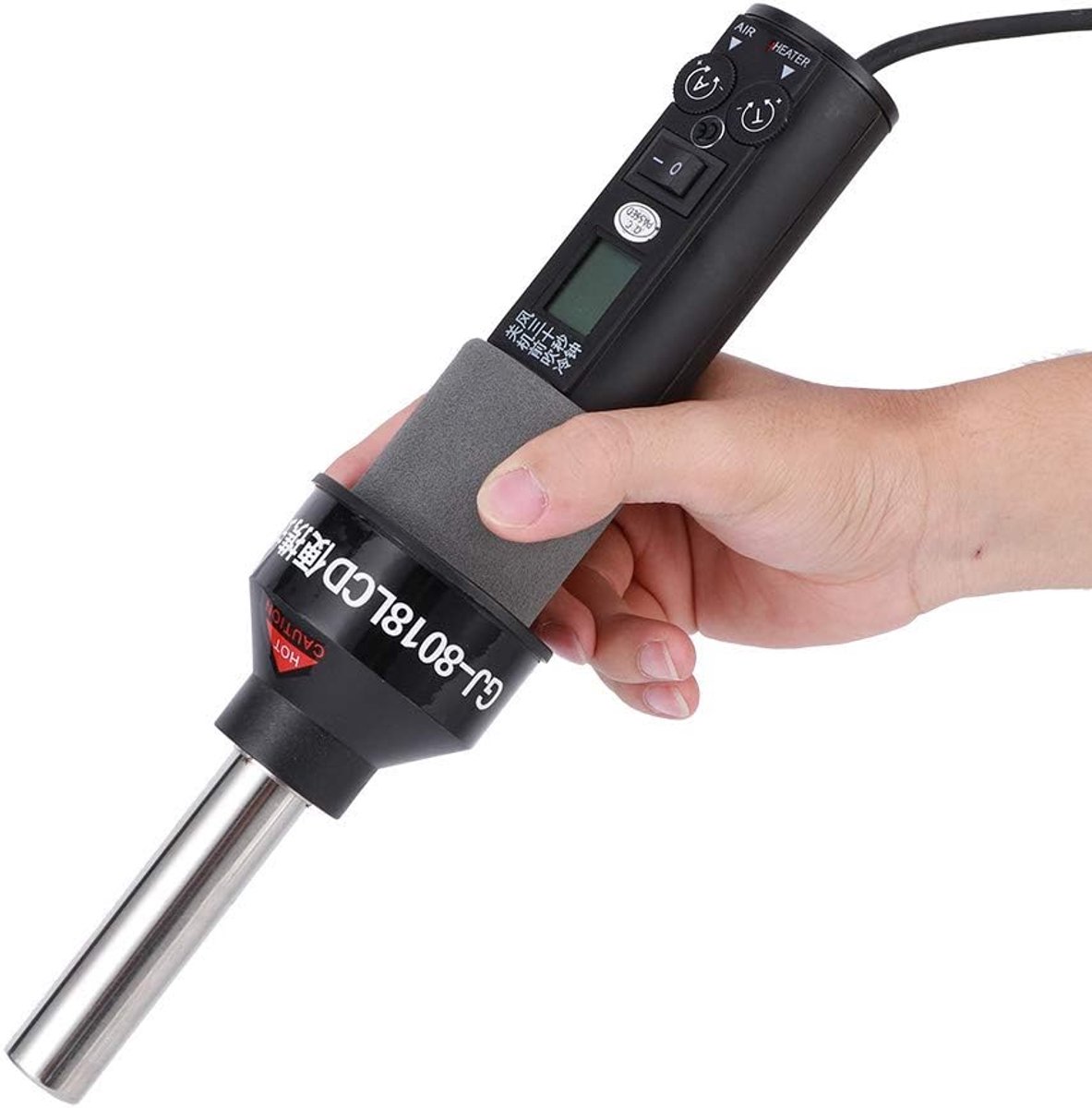 Hete Lucht Gun - Verwarmingstool - Componenten Verwijderen - Instelbare Temperatuur - 450W - Zwart