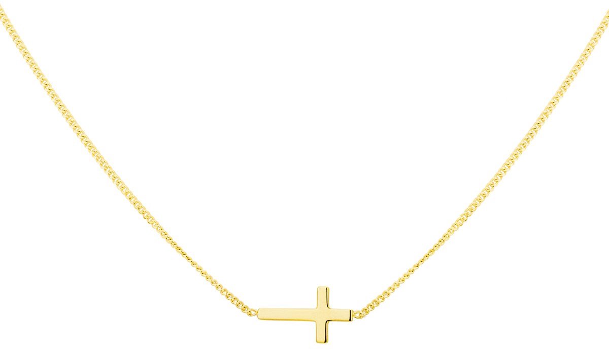 Collier kruis 40 + 5 cm 3 micron