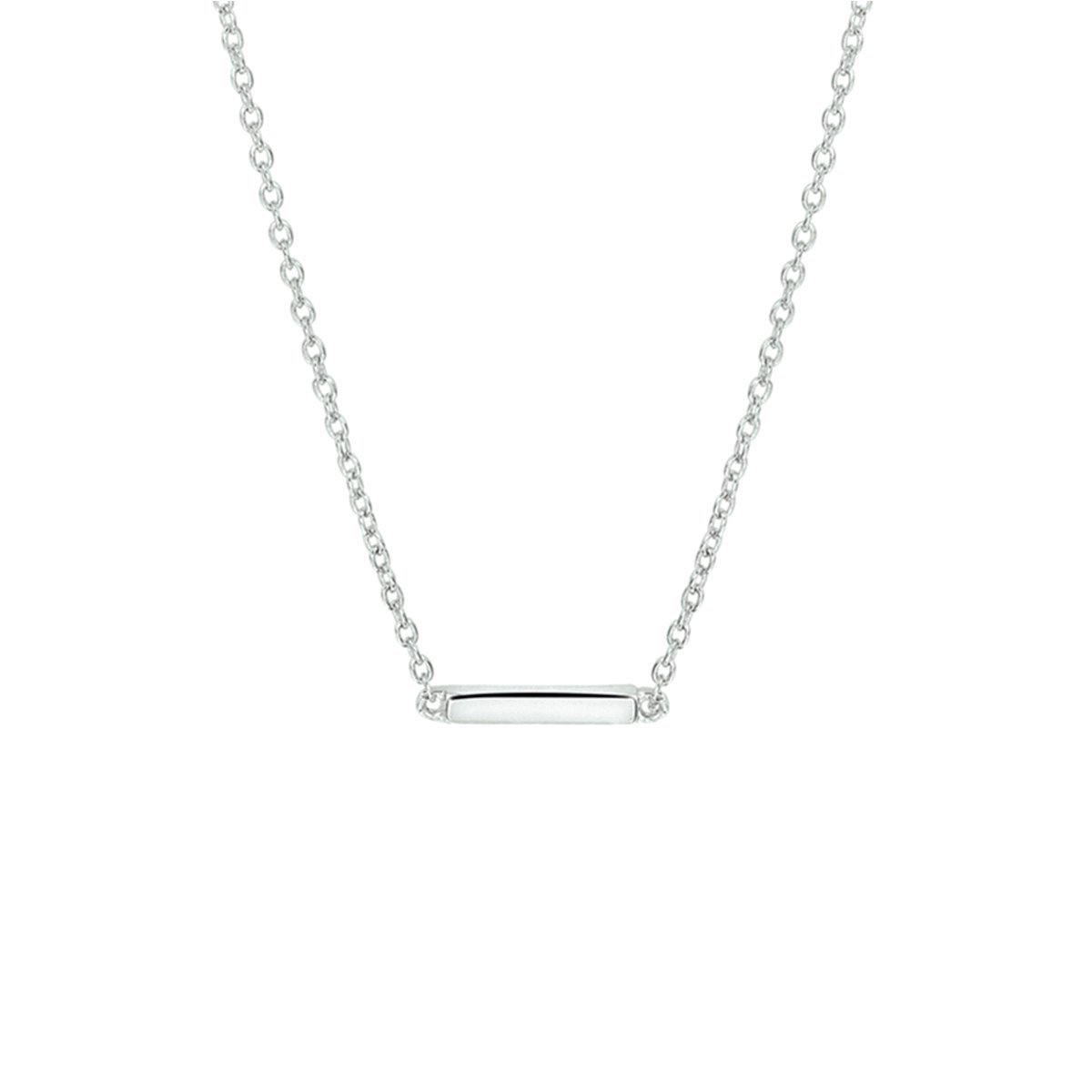 zilver gerhodineerd collier balkje 41 + 4 cm 1324008