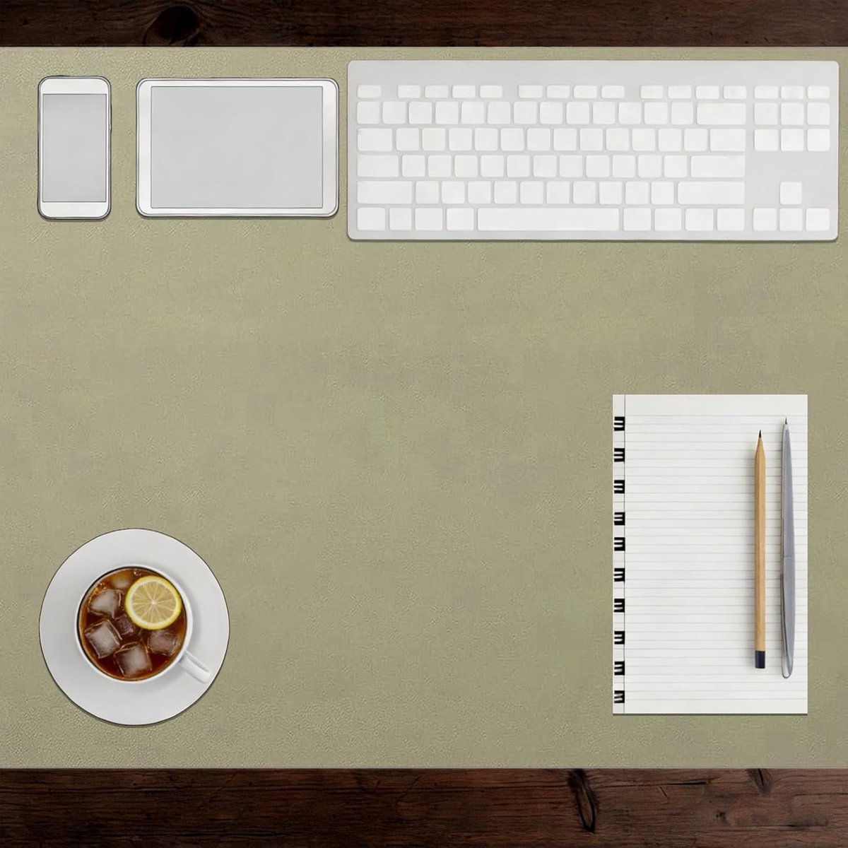 Bureaulegger - Desk Pad - Werkplek Organisatie - Antislip Ondergrond - 70 x 88 cm - Groen