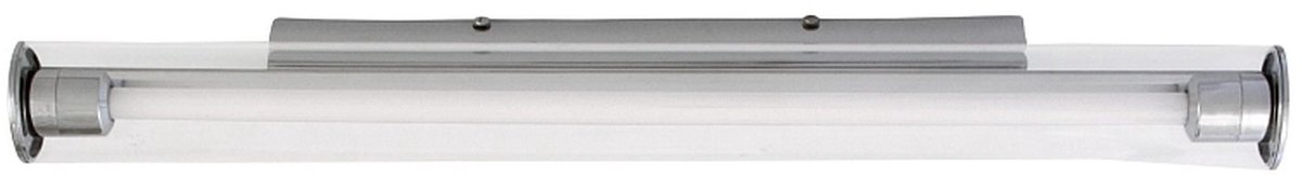 Licht-Erlebnisse - Isa - Wandlamp - IP43 - 4000K - 925lm - G5 - van - Kunststoff verchromt & Echtglas - in - zilver - Wandlamp Badkamer