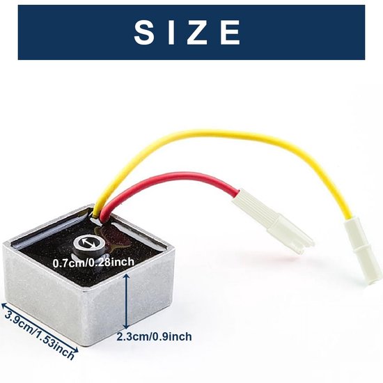 Cosensi- Spanningsregelaar Vervanging voor B&S 491546 - Geschikt voor 150117/150202/150212 - Motoren 28B700/28M700 - Compatibel met 21A800/21A900 - Vervangingsonderdeel 31A500 - Betrouwbare werking - Regelaar — afbeelding 4