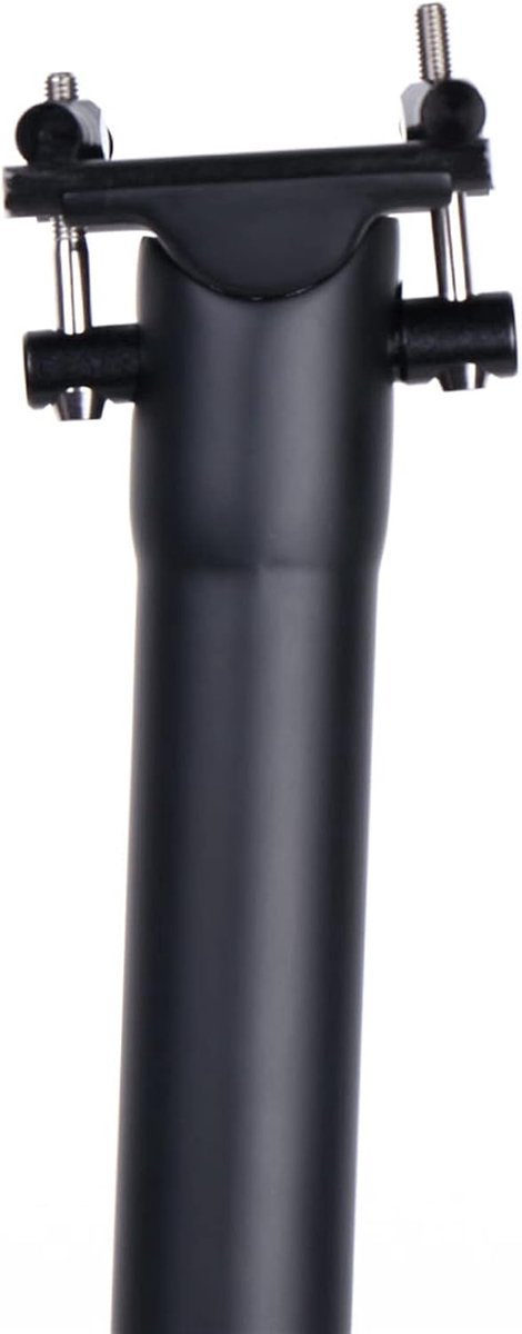 Fiets Zadelpen - Verende Pen - Comfortabel Fietsen - Schokabsorberend Ontwerp - 27.2x400mm - Mat Zwart
