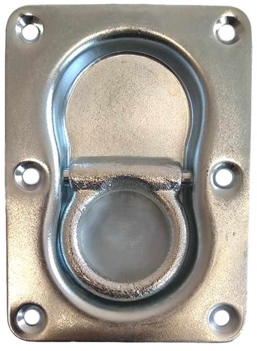 105 x 145 mm en 22 mm diep verzinkt vloeroog langwerpig - bindoog verzonken - vloeranker - vloerring - sjorpoog - aanhangeroog