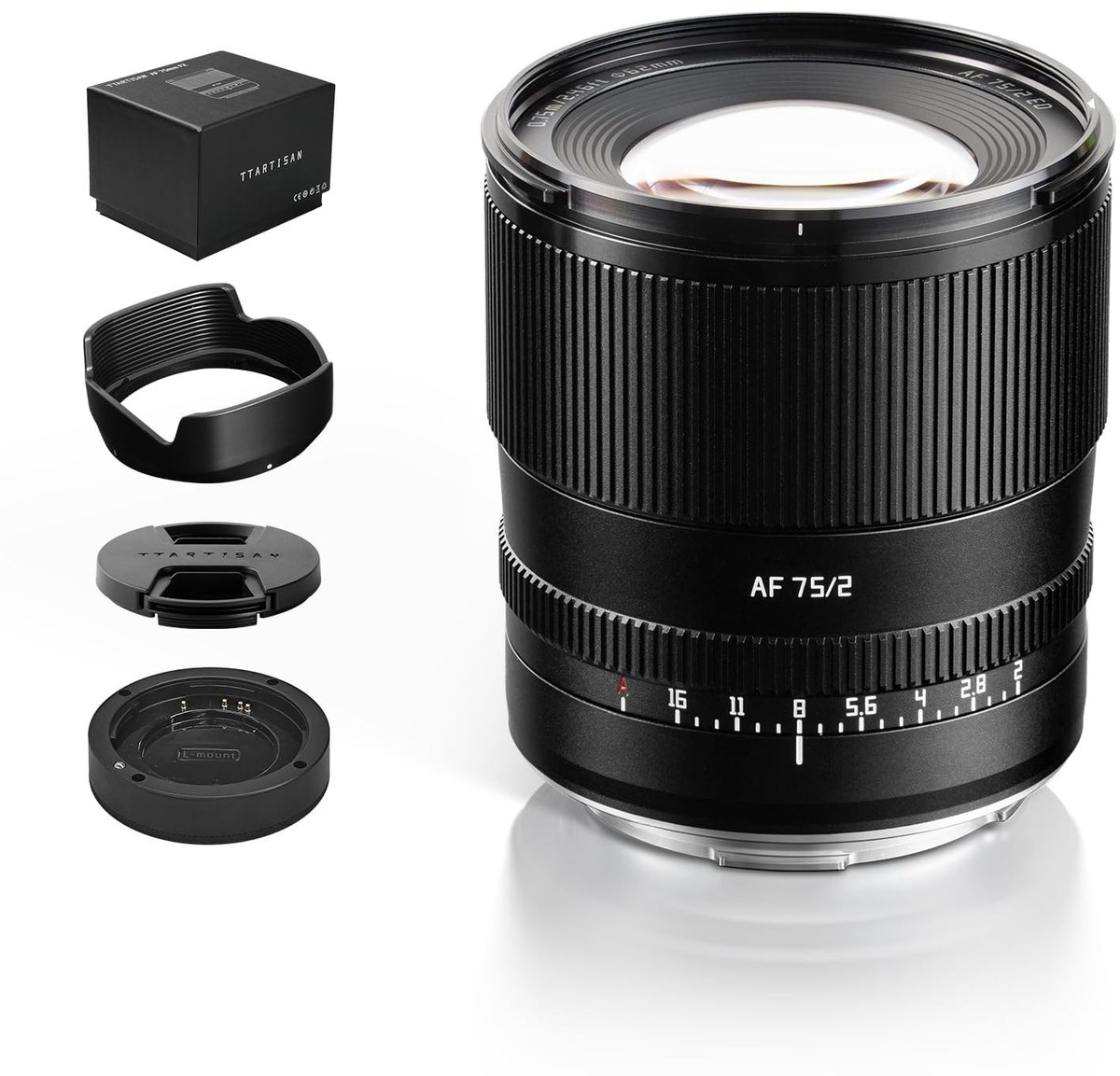 Dailygoods- Lens 75 mm F2 AF - Full Frame - Portretfotografie - Autofocus - Zwart - Grote diafragma voor helderheid - Portretlens