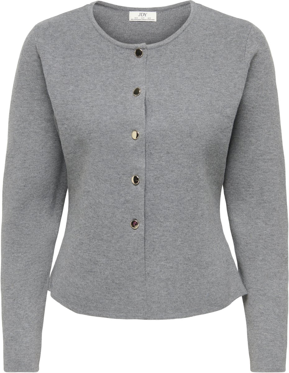 Jacqueline de Yong Vest Jdyprime Life L/s On Fitted Cardiga 15347276 Medium Grey Melange Dames Maat - XXL