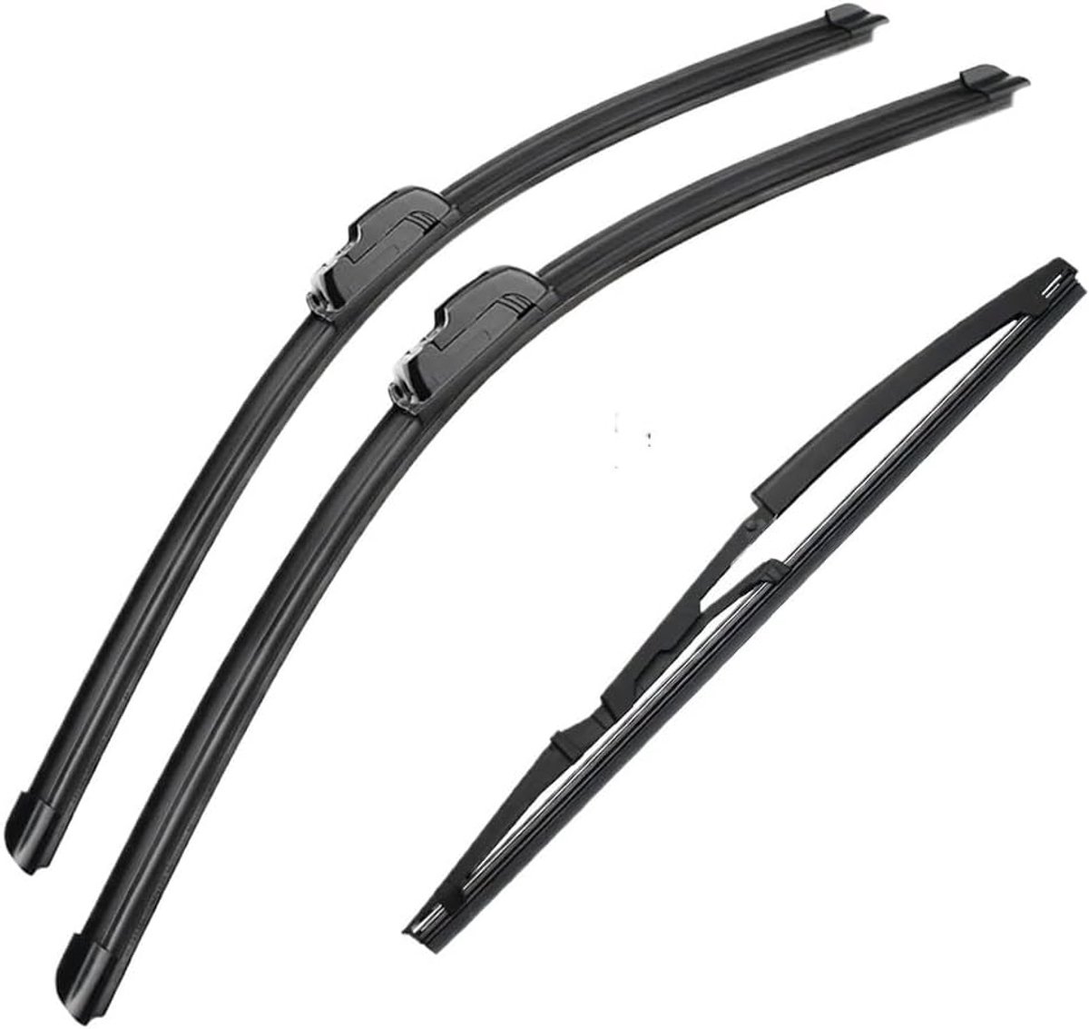 Ruitenwisserset voor Fiat Panda 169 2003-2012, voor en achter, U-adapter, 22 inch/16 inch, stille werking