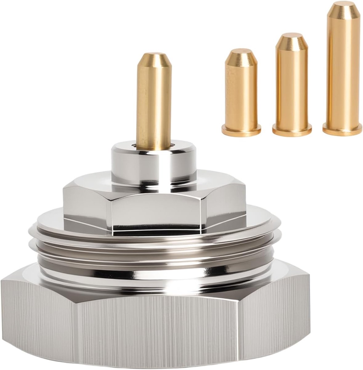 Thijox - Verwarmingslichaamadapter M30x1,0 naar M30x1,5 Metaal voor Smart Home Thermostaatklep, Fijnschroefdraad Adapter voor Oventrop Radiatorventiel