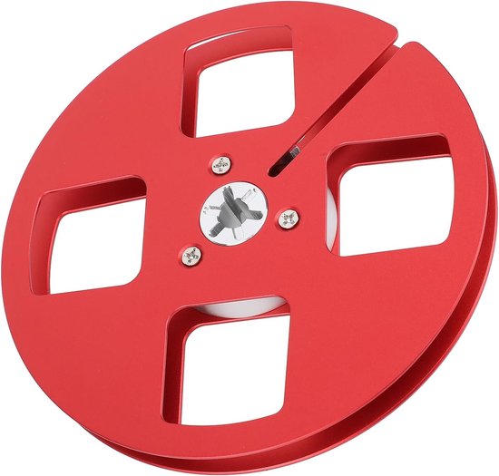 Lege Tapespoel - Haspel voor Bandrecorder - Opnamen Maken - Aluminiumlegering Constructie - 5 Inch - Rood — afbeelding 5