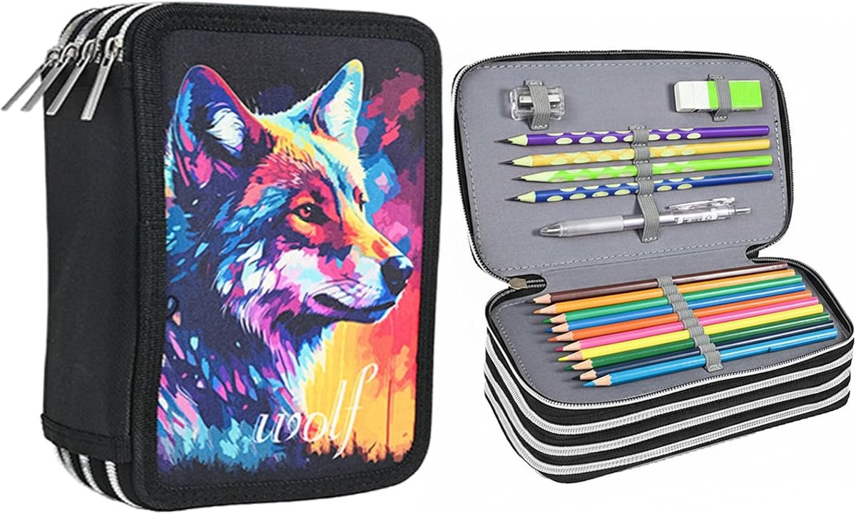 Pencil case 72 compartimenten - Oxford stof - duurzaam - ideaal voor school en kantoor - SnelShoppen