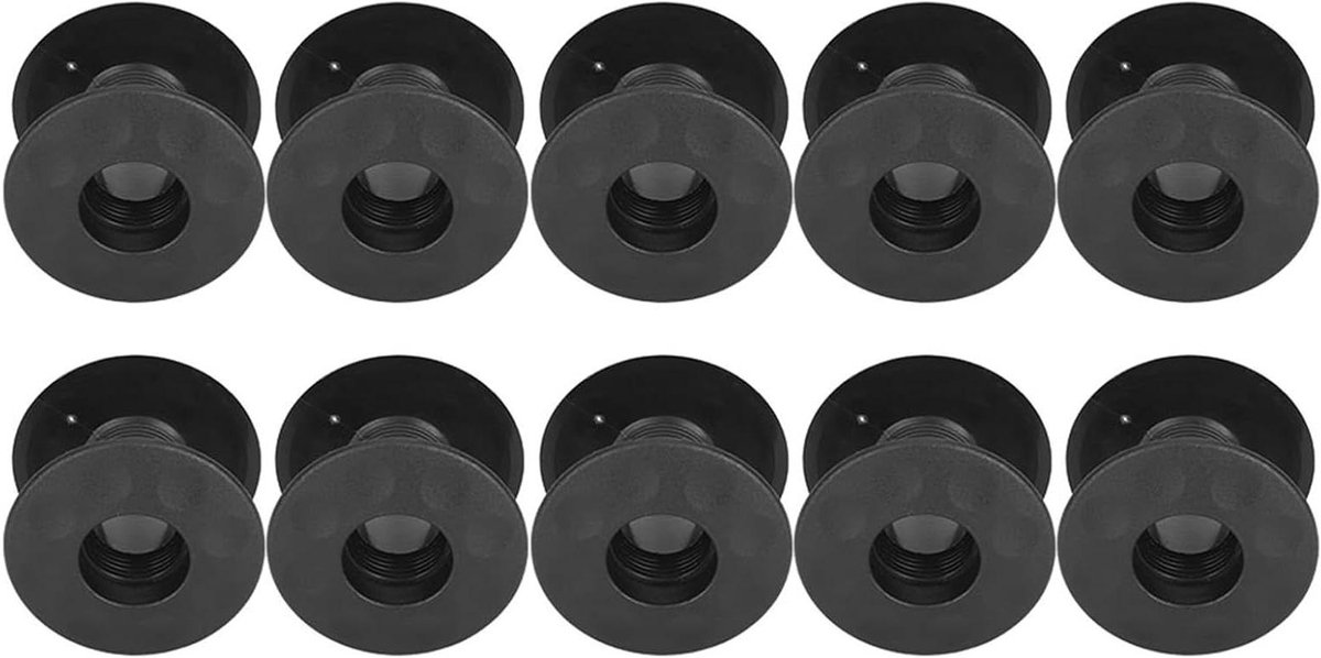 Tafelvoetballagerstaven - Lagers voor voetbaltafel - Spelonderdelen vervangen - Schroefdraadstructuur - 10 Paar - Zwart