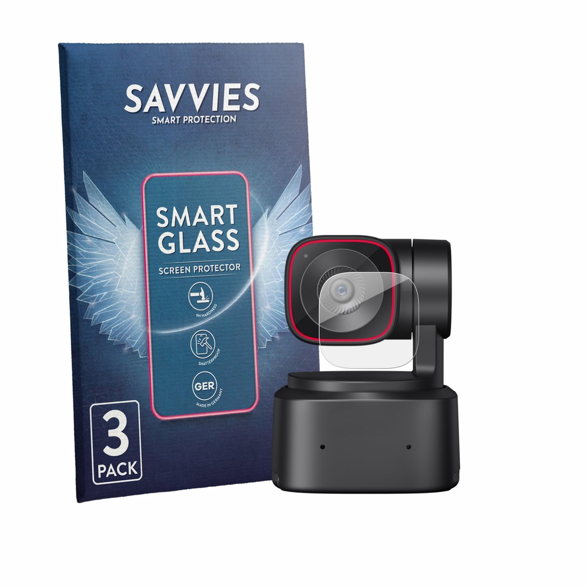 3 Stuks Savvies Screenprotector - geschikt voor OBSBOT Tiny 2 Lite - beschermfolie glas transparant