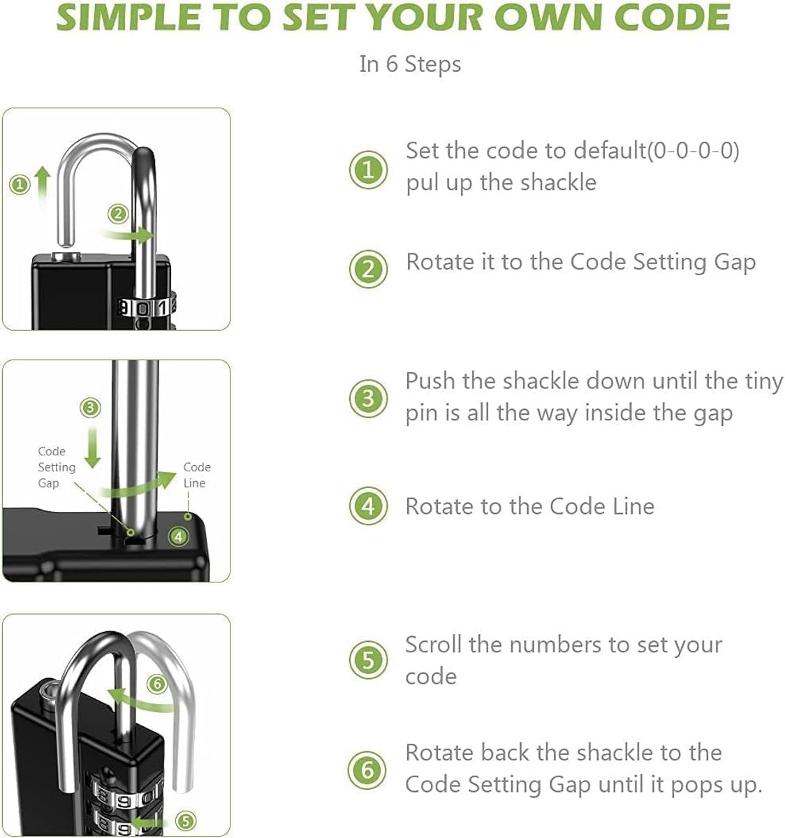 SnelShoppen - 4-cijferige Combinatieslot Set, Zinklegering Hangslot, 2 Stuks in Zwart en Zilver, Veiligheidsslot voor Kluis en Sport