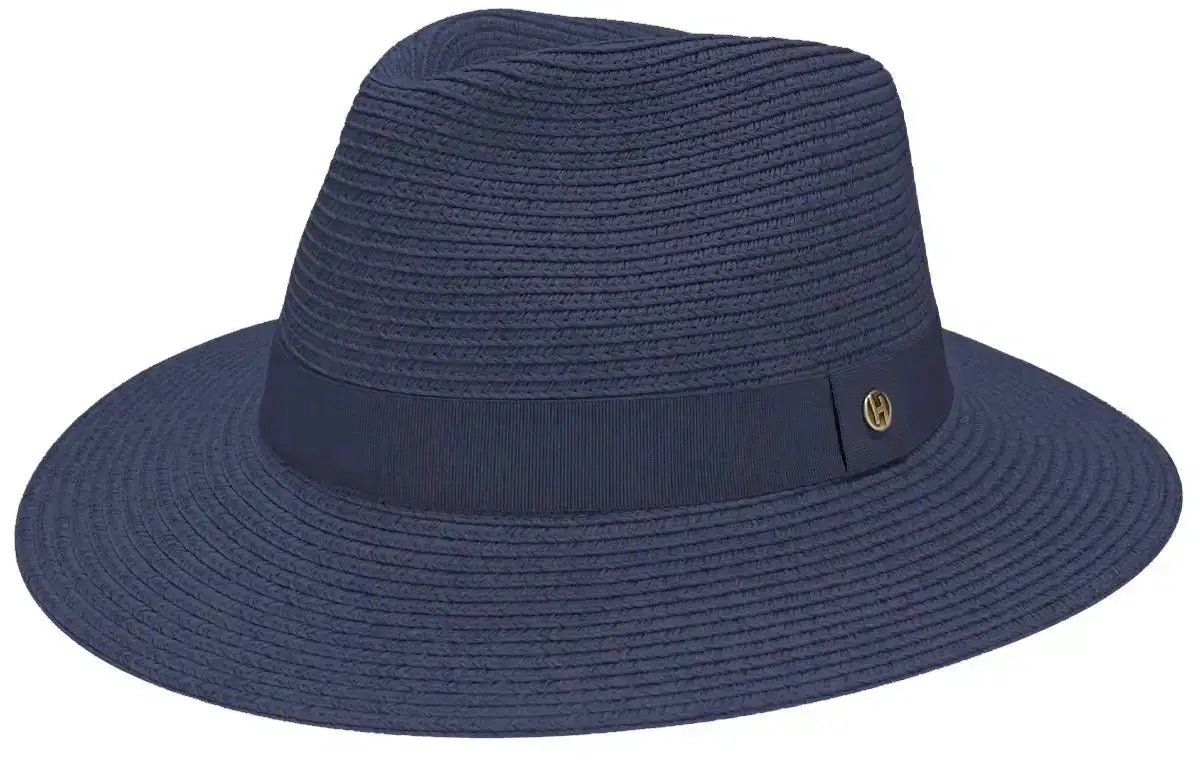 Vista Fedora – Zonnehoed Dames & Heren UV-bescherming Reisvriendelijk - Maat: S-M: 56 cm - Navy Blauw
