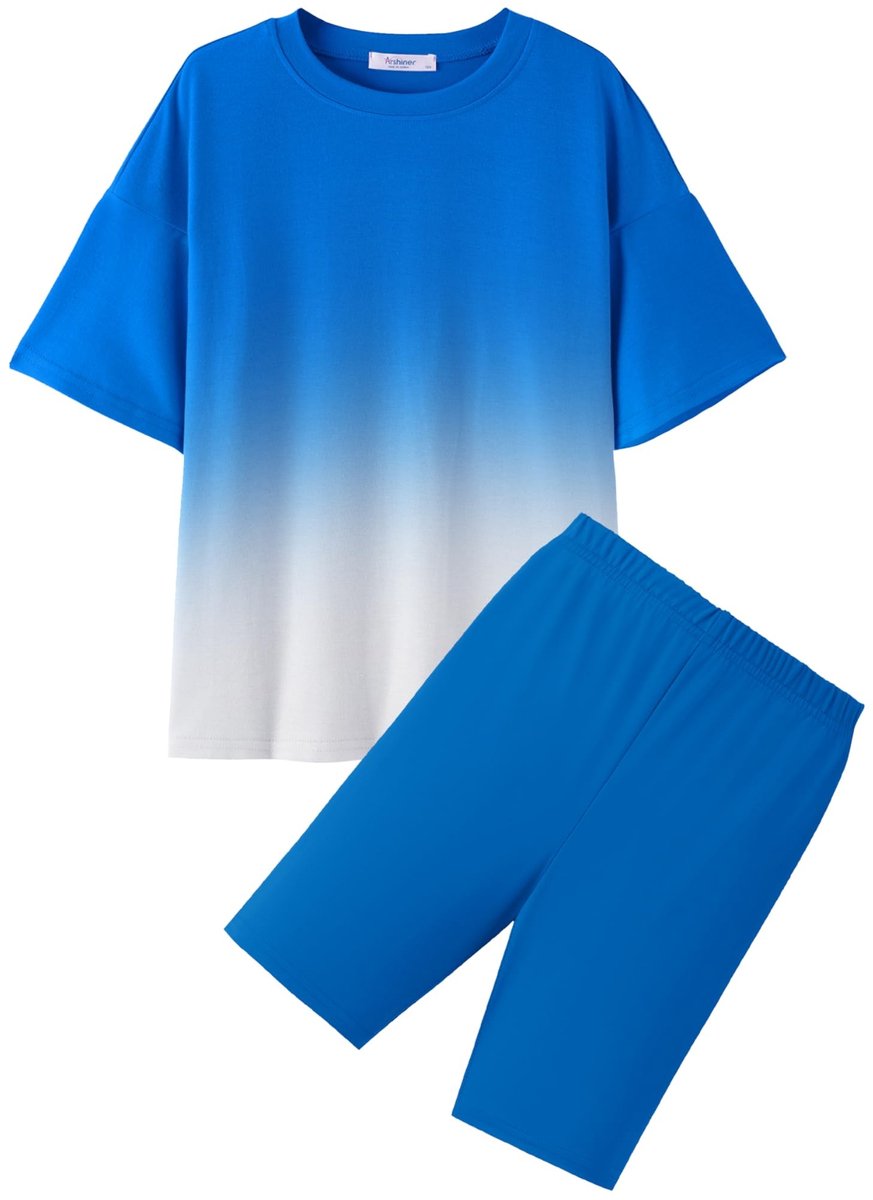 Omgoods - Meisjes Kleding Set met T-Shirt en Korte Leggings voor de Zomer