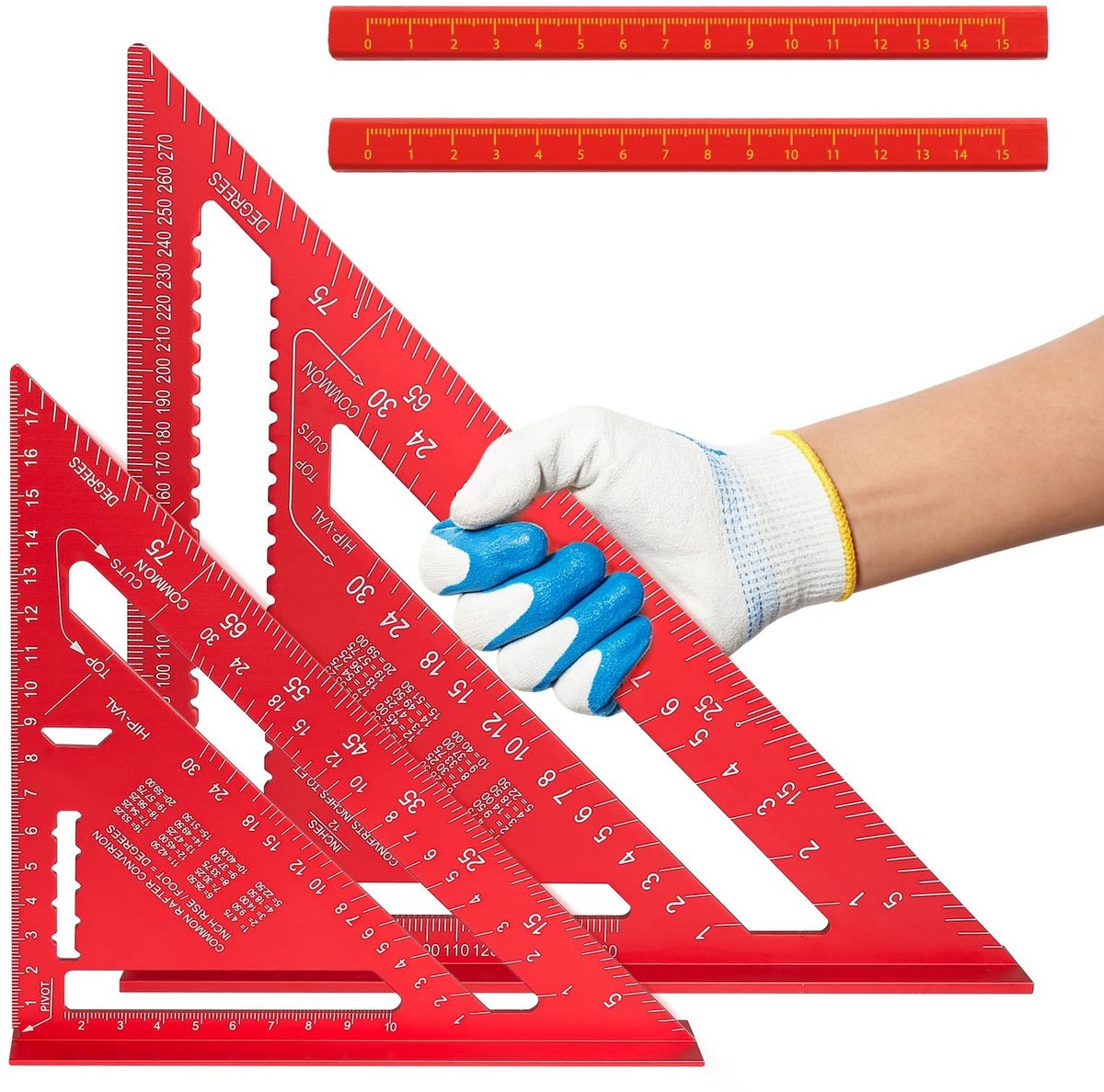 Omgoods - Set van 2 Houtbewerking Hoektools voor Nauwkeurige Metingen