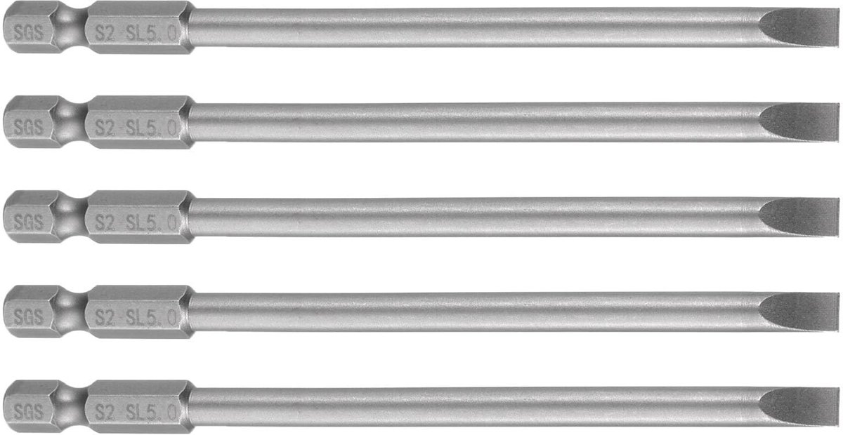 Omgoods - 5 Stuks Magnetische Schroevendraaier Bits van S2 Staal