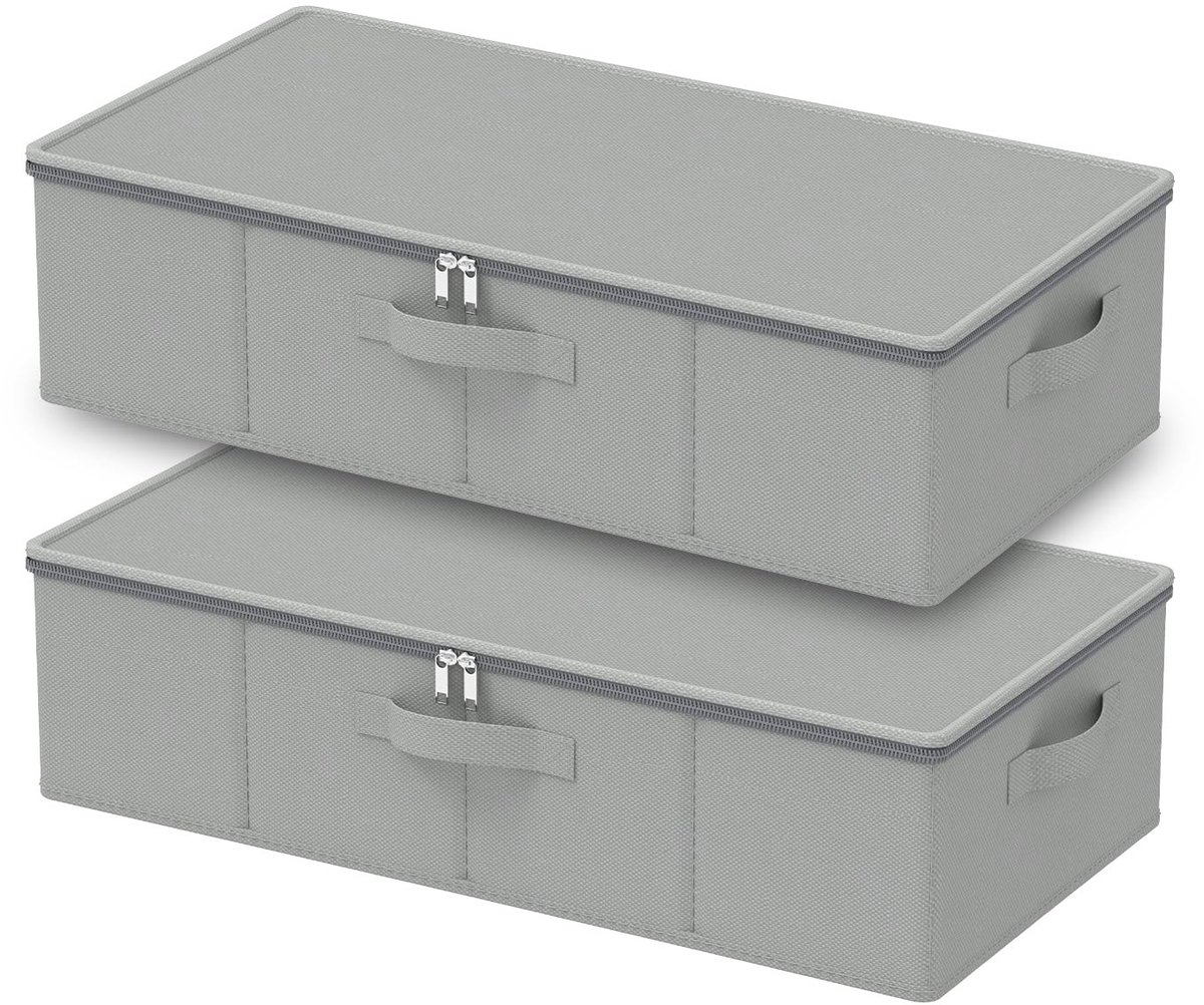 Omgoods - Set van 2 Onderbed Opbergdozen voor Dekens 60 x 30 x 15 cm