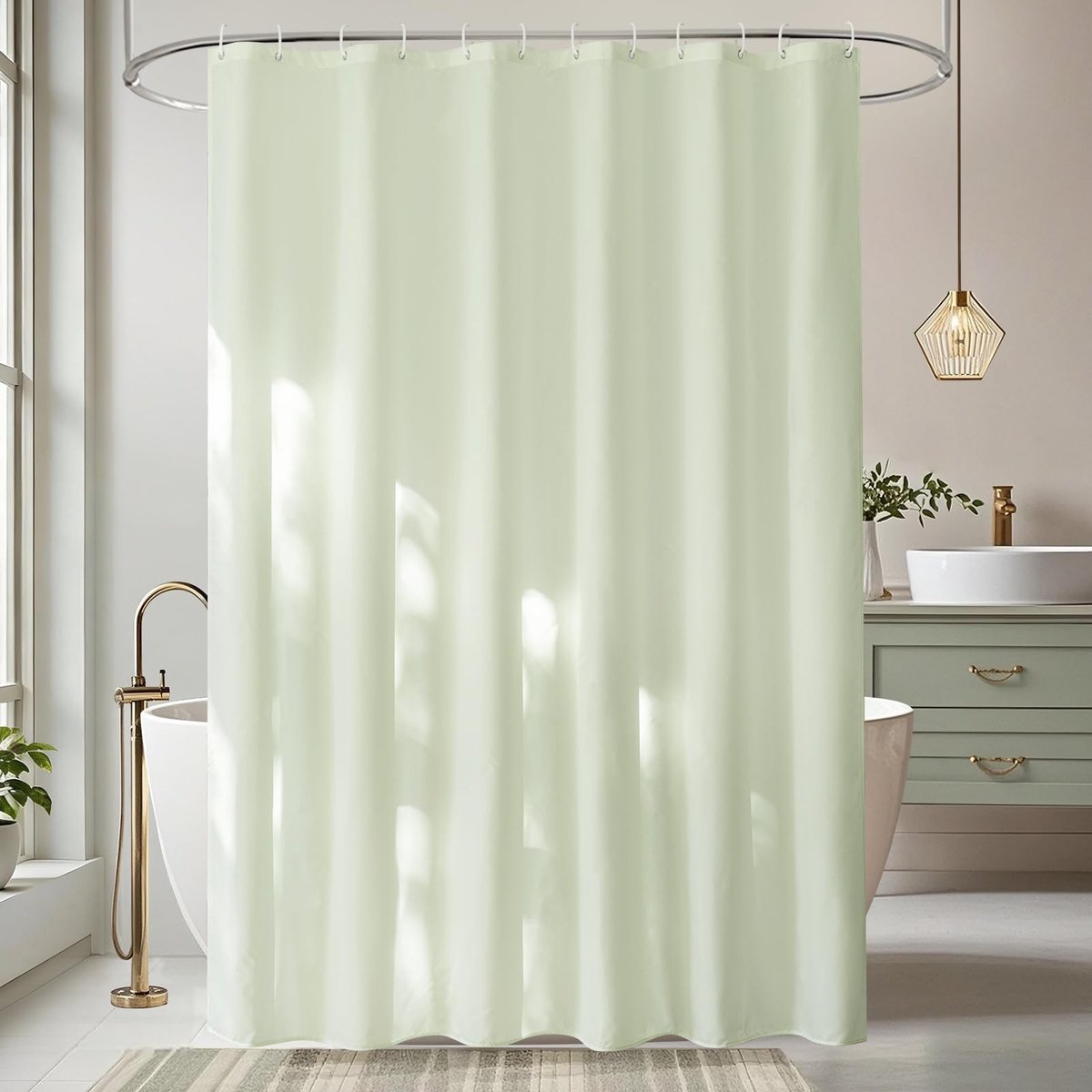 Omgoods - Extra Brede Douchgordijn - Waterdicht en Sneldrogend - 240 x 200 cm