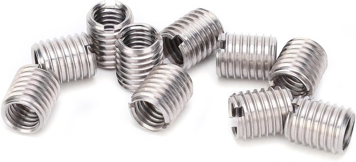 SnelShoppen - M10 naar M8 Draad Reducer, 10 Stuks Draadherstel Huls, M10 naar M8 Adapter, M10 naar M8 Conversietool voor Reparatie in Auto's, Machines