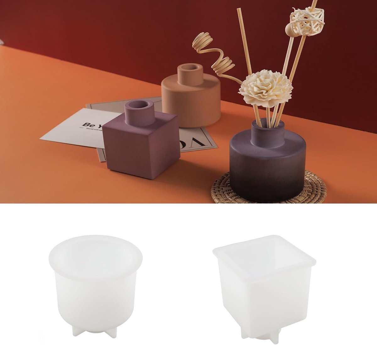 Silicone Vase, 2 Pcs Epoxy Resin Moulds, DIY Flower Vase, Resin Moulds for Vase Making and Decorative Accessories - ShopVlot