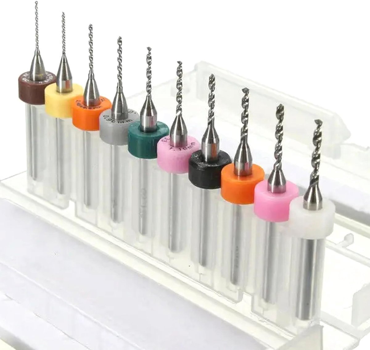 Micro boor set 10-delig 0.6mm-1.5mm - tungsten staal - hoge precisie - ideaal voor sieradenbewerking - ShopVlot