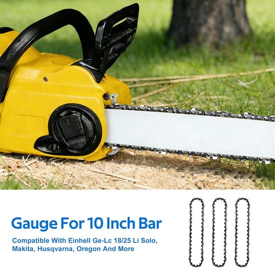 Zaagkettingen, 25 cm 3/8 Inch LP 40 Aandrijfschakels 1,1 mm, Terugslagarme Ketting, Compatibel met Makita DUC254Z, Oregon, Einhell-GE-LC 18/25 Li — afbeelding 4